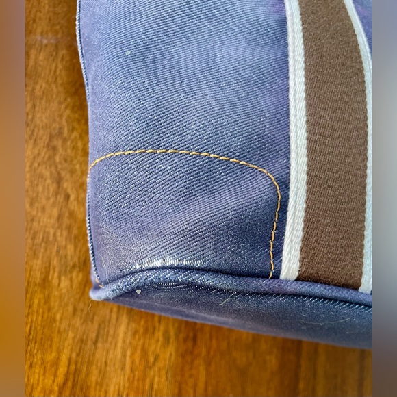 Vintage Coach Denim Hamptons Tote #4498 & Coach Poppy Bag Charm - Picture 5 of 17